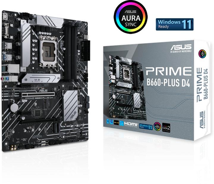 Produktbild ASUS PRIME B660-PLUS D4 (LGA 1700, Intel B660, ATX)