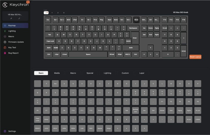 Actual product image Keychron V6 Max (CH, Wireless, Cable)