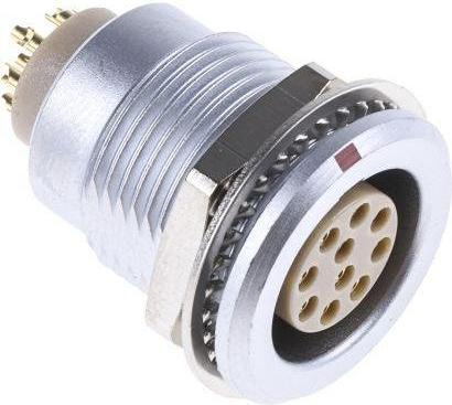 Actual product image Lemo Circular Connector, 10 Contacts, Panel Mount, Socket, Female, IP50, 2B Series