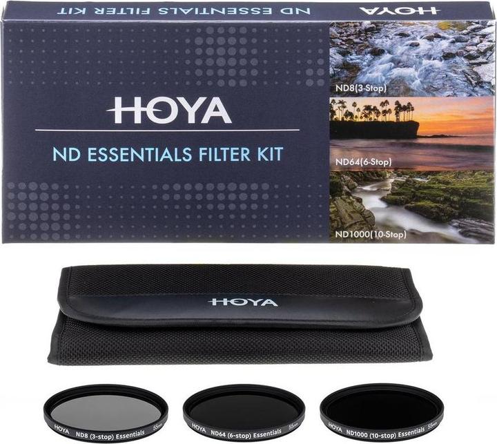 Produktbild Hoya 55mm ND Essentials Filter Kit 8/64/1000 (55 mm, ND- / Graufilter)