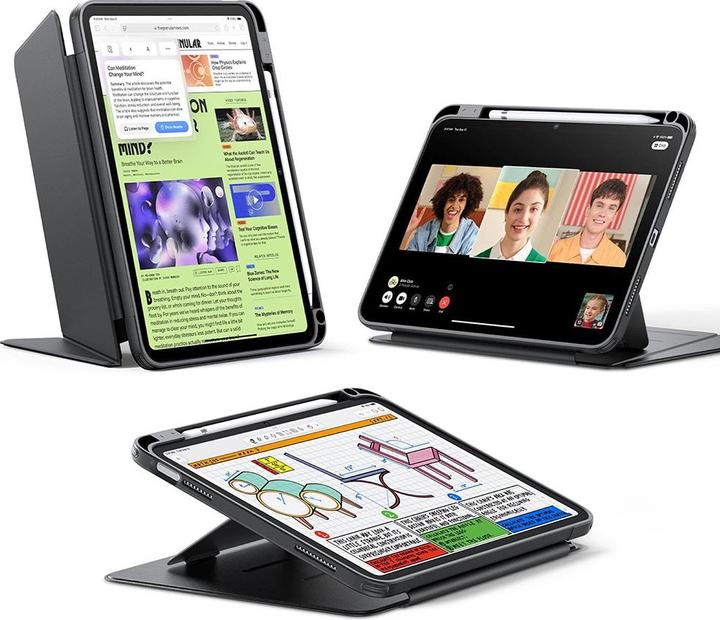 Produktbild ESR - Flip Hybrid (with Pencil Holder) - iPad 10 (2022) 10.9 / 11 (2025 - Black (Ipad 10)