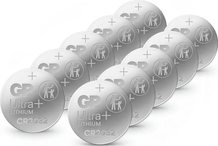 Productafbeelding GP Batteries GP knoopcel CR 2032 3 V 10 st. 240 mAh Li-MnO2 GP Ultra Plus batterij Lithium (10 Pcs., CR2032, 240 mAh)