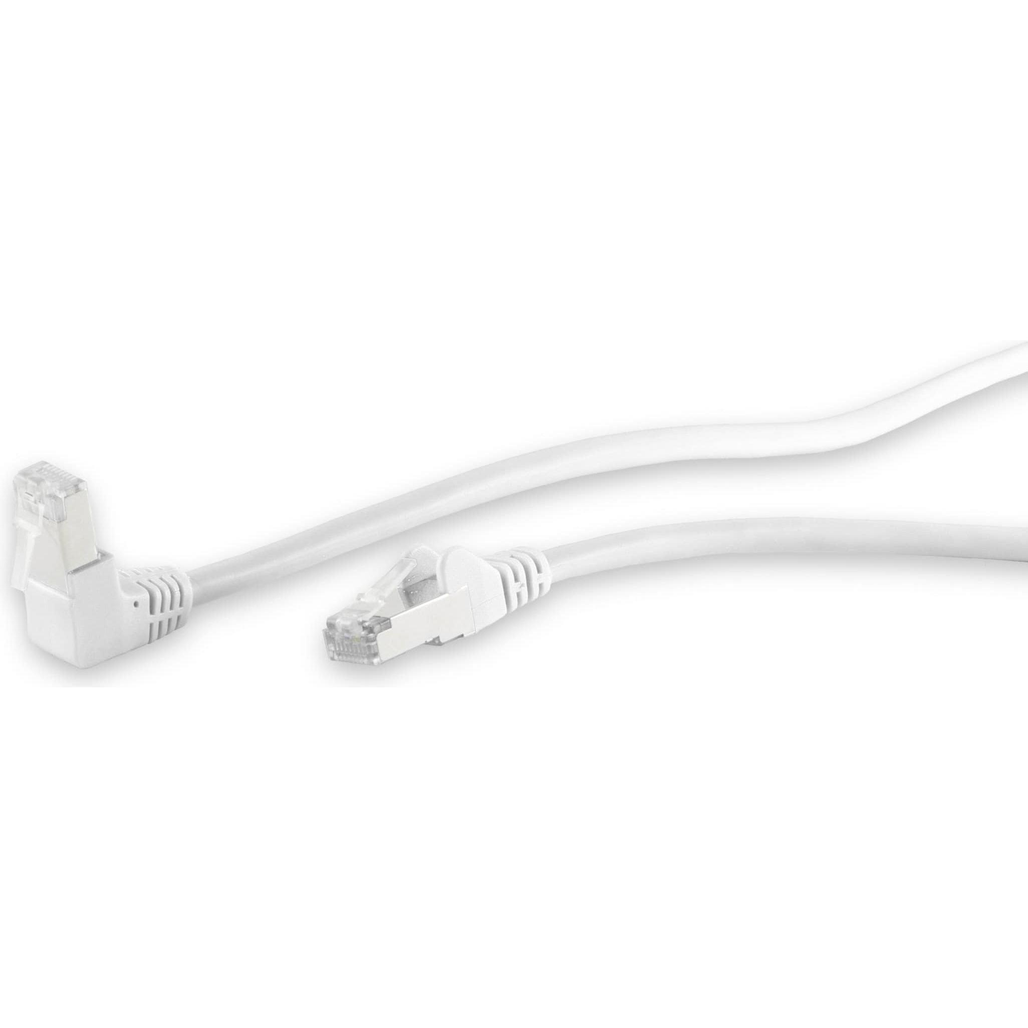 Thumbnail - Shiverpeaks S/CONN maximum connectivity Netzwerkkabel-Patchkabel, cat 6, S/FTP, PIMF, Winkel-gerade, weiss, 0,5m (S/FTP,...