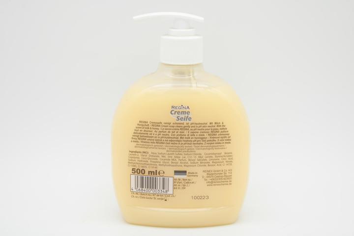 Productafbeelding Magni Regina crème zeep 500ml honing-melk (Vloeibare zeep, 500 ml)