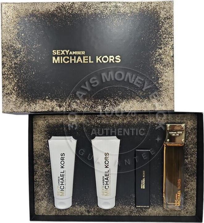 Immagine prodotto Michael Kors Sexy Amber Eau de Parfum 100ml EDP 10ml SG 100ml BL 100ml - Confezione da 4 (Eau de parfum, 100 ml)