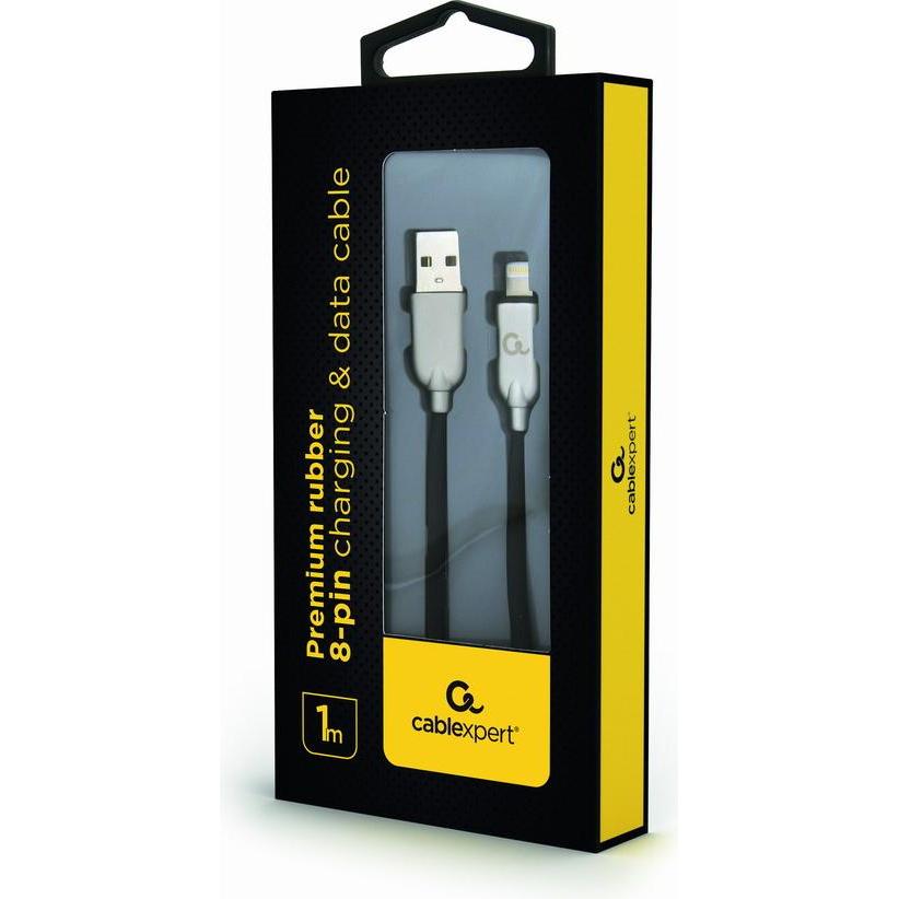 Thumbnail - Gembird CC-USB2R-AMLM-1M Lightning-Kabel Schwarz (1 m, USB 2.0), USB Kabel