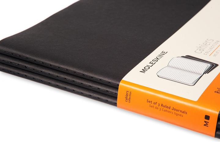 Image du produit Moleskine Lot de 3 carnets à couverture souple lignée (A4, À rayures, Couverture souple)