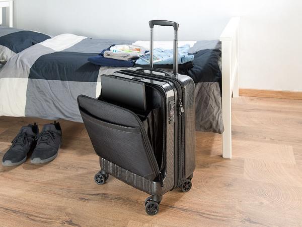 Produktbild Xcase Handgepäck-Trolley mit Dehnfalte & Powerbank-Anschluss (34 l, Handgepäck (bis 50l))