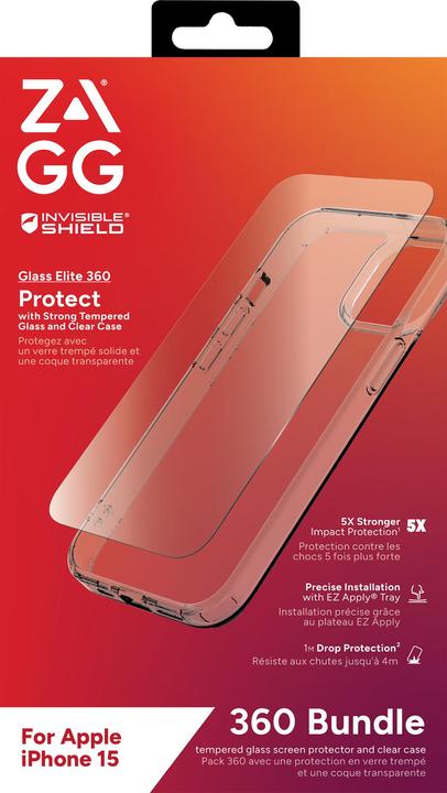 Image du produit Zagg Invisibleshield Bndl Glass (1 pcs, Apple iPhone 15)