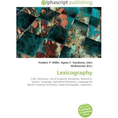 Lexicography, Fachbücher