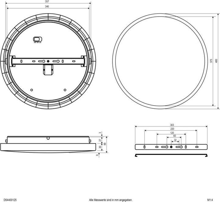Actual product image EVN LED surface-mounted luminaire (2600 lm)