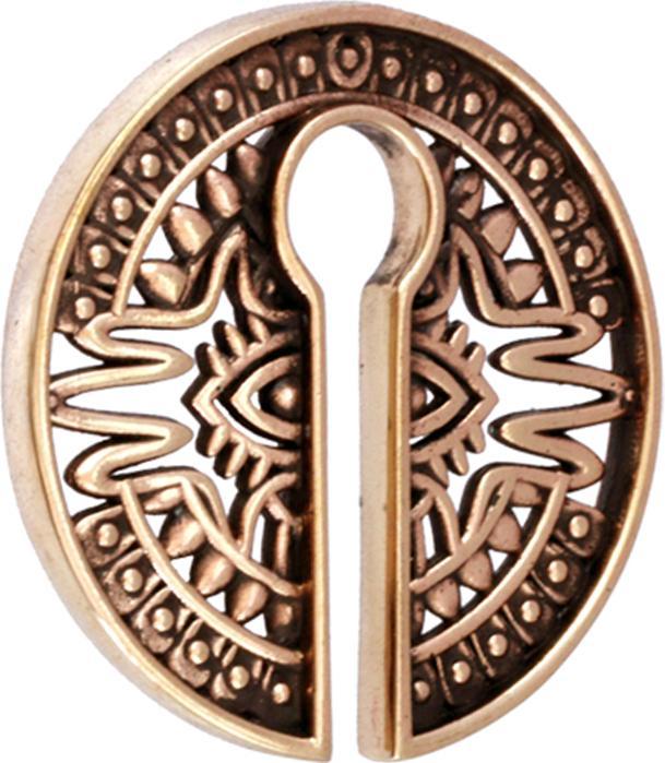 Actual product image Star Piercing Ohrgewicht Schlüsselloch rosegold Teller Maya Auge (without brass, Bronze)