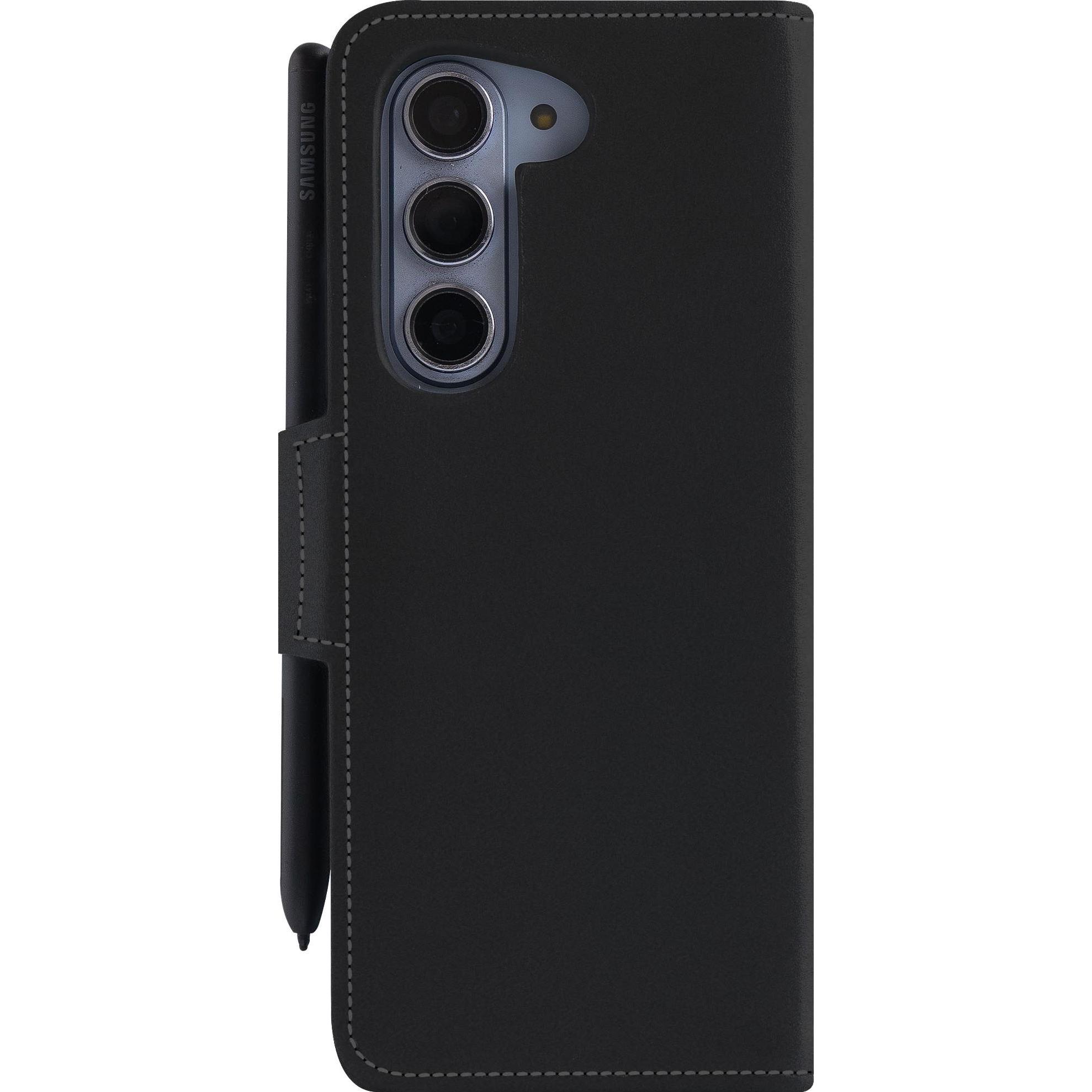 Thumbnail - Noreve Lederschutzhülle Samsung Galaxy Z Fold5 (Samsung Galaxy Z Fold5), Smartphone Hülle, Schwarz