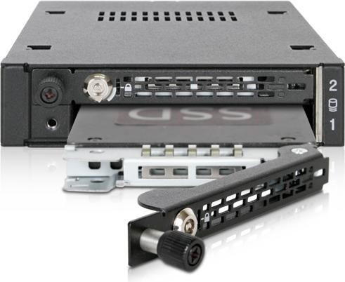 Produktbild Icy Dock MB492SKL-B 3.5in Case 2.5in HDD oder SSD SAS SATAIII fuer industrielle Systeme mit Staubschutzkla...