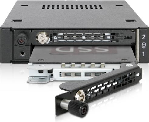 Actual product image Icy Dock MB492SKL-B 3.5in Case 2.5in HDD or SSD SAS SATAIII for industrial systems with dust cover....