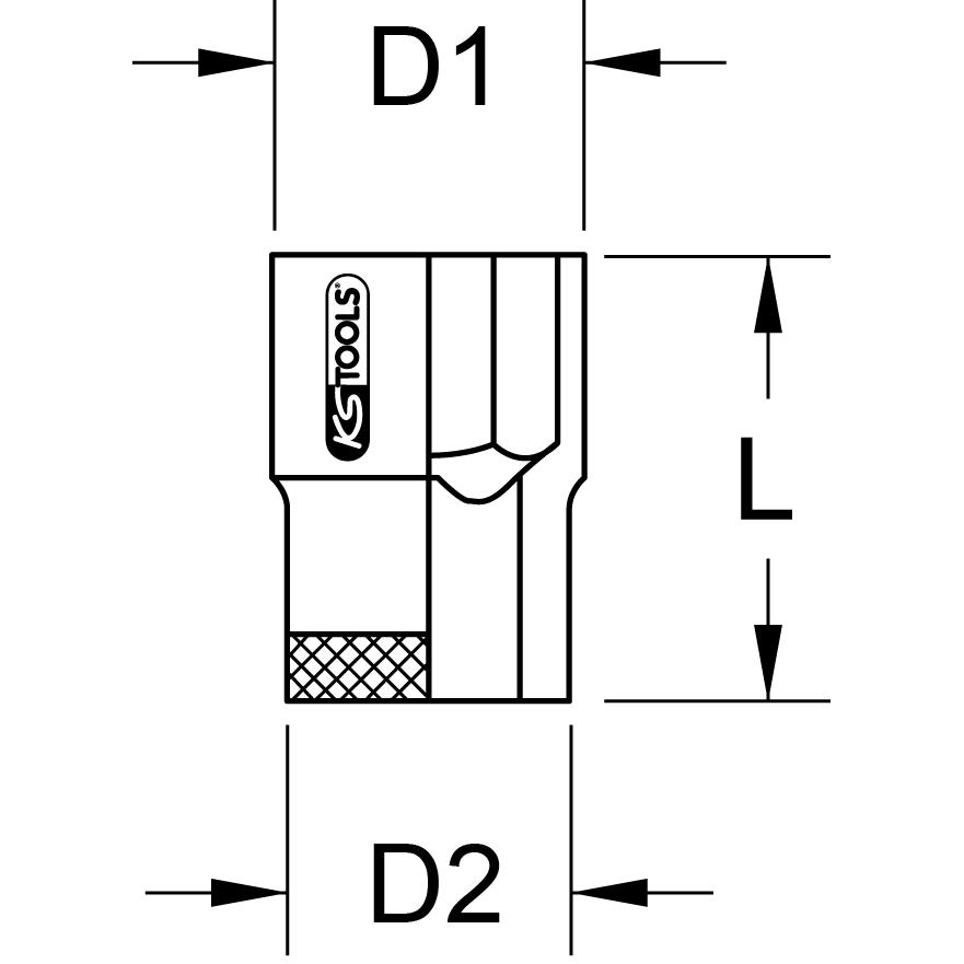 Thumbnail - KS Tools, Steckschlüssel + Stecknuss, BRONZEplus Stecknuss 3/4" (24 mm)