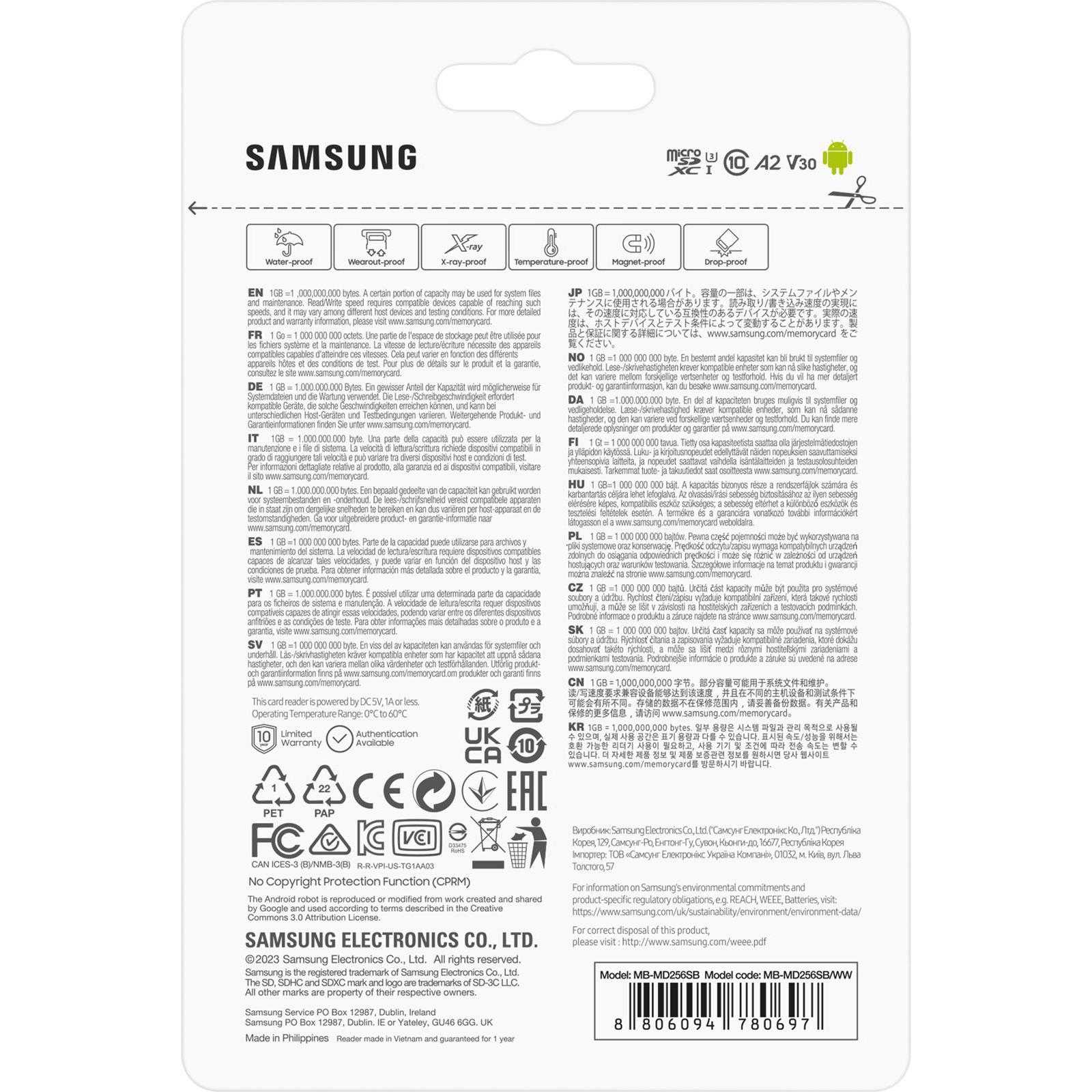 Thumbnail - Samsung Pro Plus (256 GB, microSDXC, U3, UHS-I), Speicherkarte, Blau