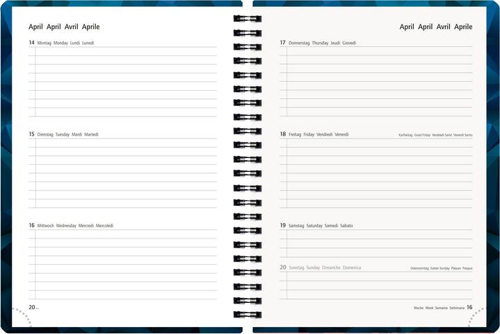 Actual product image Herlitz MustHave Cubes Diary School Diary 2022/2023 (A5, German, French, Italian, English)