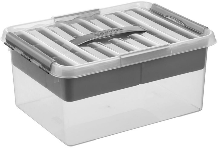 Produktbild Sunware Q-Line Aufbewahrungsbox mit Einsatz 15 Liter (40 x 18 x 30 cm, 15 l)