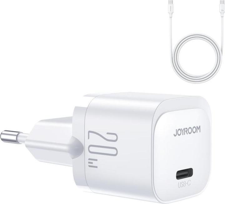 Image du produit Joyroom JR-TCF02 USB-C PD Chargeur mural 20W + câble USB-C - blanc (20 W, 1 portion)