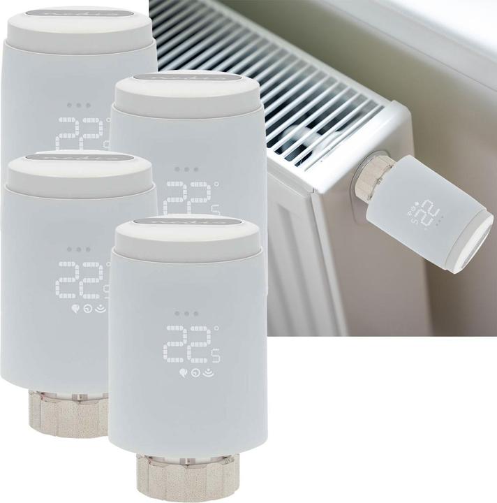 Immagine prodotto Nedis 4er-Set Smartes Heizkörperthermostat inkl. Zigbee-Gateway