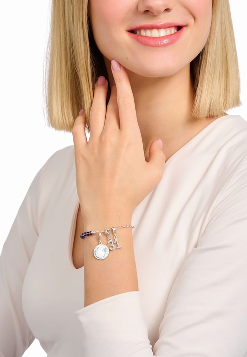 Produktbild Thomas Sabo Charm-Anhänger Zahl 6 mit weissen Steinen Silber (925er Silber)