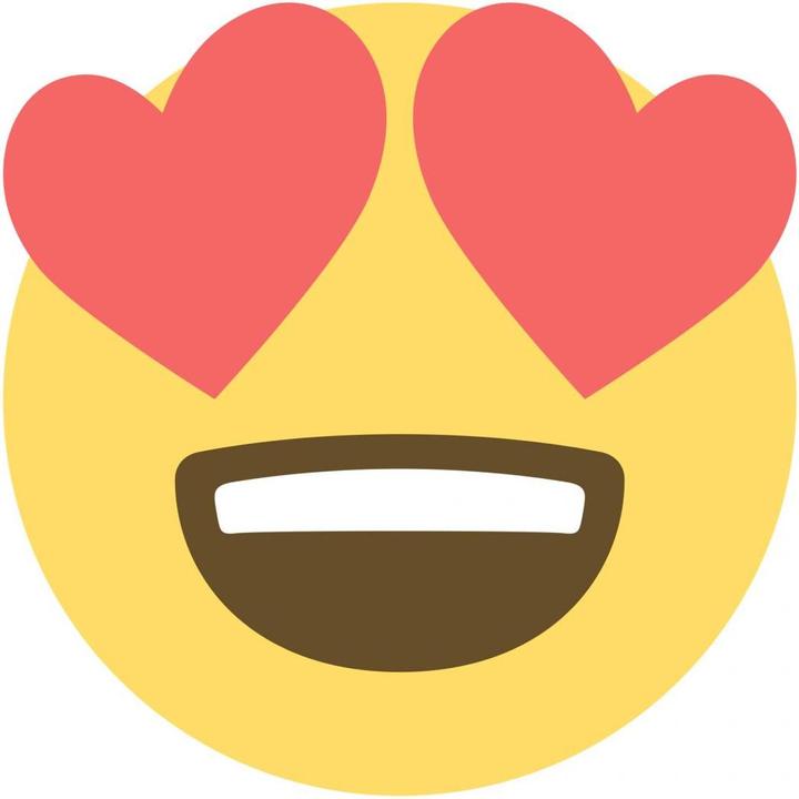 Image du produit Emojione Emoji yeux en forme de coeur (80 x 80 cm)