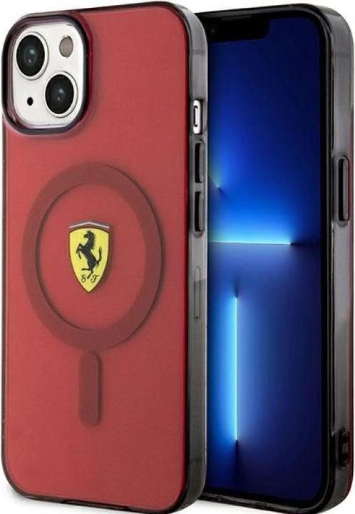 Actual product image Ferrari FEHMP14SURKR iPhone 14 6.1" red/red hardcase Translucent Magsafe (Apple iPhone 14)