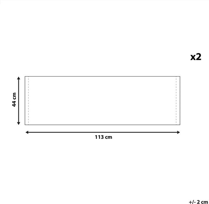 Produktbild Beliani Stoffbezug 2er Set für Gartenliegen ANZIO / AVELLINO Mohnblumenmuster rot / weiss