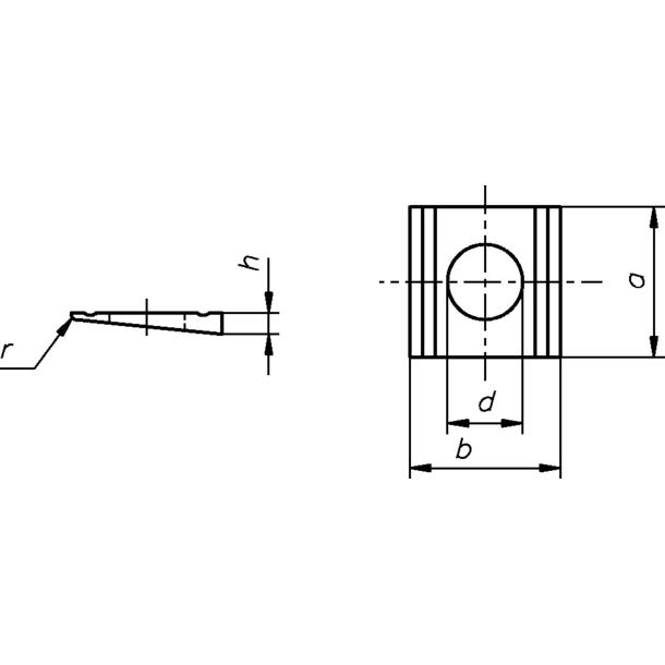 Dresselhaus, Dadi + Rondelle, Disco quadrato per trave a U