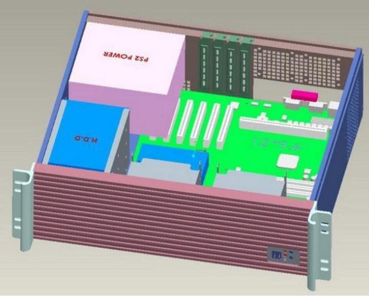 Actual product image Techly Rack Chassis 19 3U Black