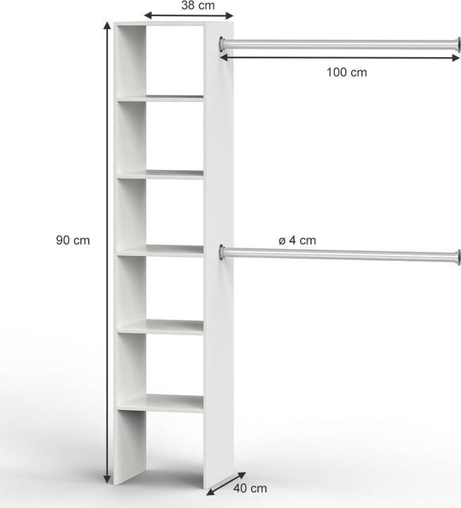 Produktbild Vicco Visit (140 x 40 x 190 cm)