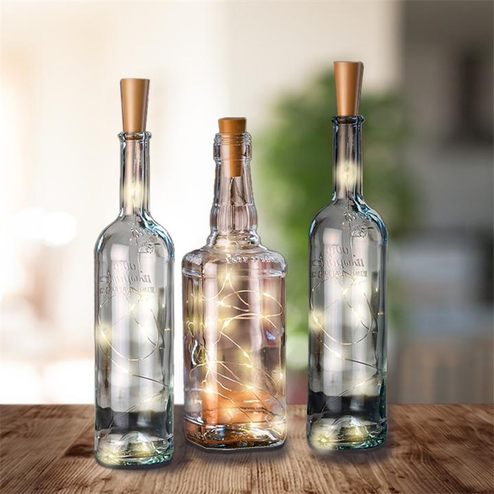 Image du produit Goobay Guirlande lumineuse de bouteilles 3x 10 LED, minuterie incluse (0.95 m)