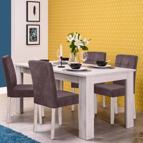 Produktbild Homestyle4u Ausziehbarer Esstisch (160.5 x 90.5 x 76.5 cm)