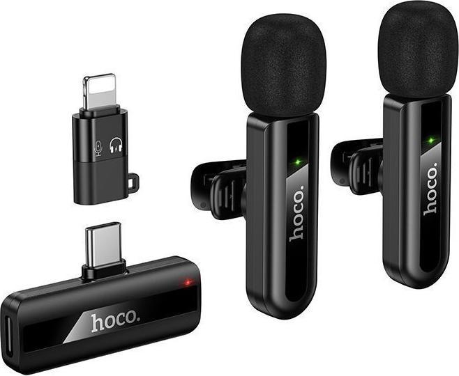 Hoco Other Computer Accessory Wireless double microphone Lightning / USB C L20A black