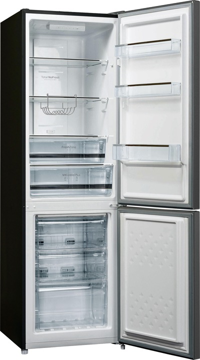 Actual product image Amica Fridge-freezer combination KGCN 387 110 S WxHxD 54 x 170 x 57.6 cm Fridge section 161 l (231 l)