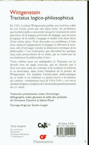 Actual product image G.F. Garden Tractatus logico-philosophicus (French, Ludwig Wittgenstein, 2022)