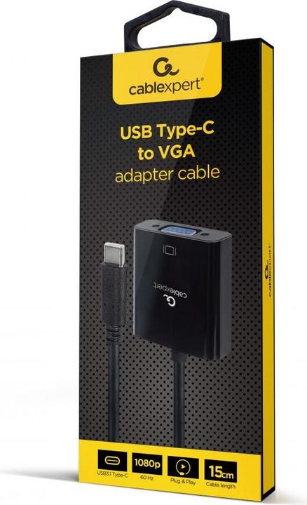 Actual product image Gembird USB Type-C to (VGA, 15 cm)