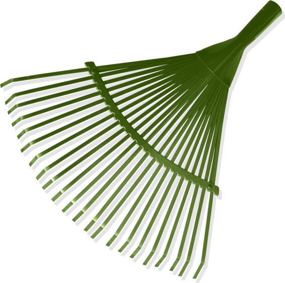 Actual product image Bradas Rake attachment, metal, 22 tines, green