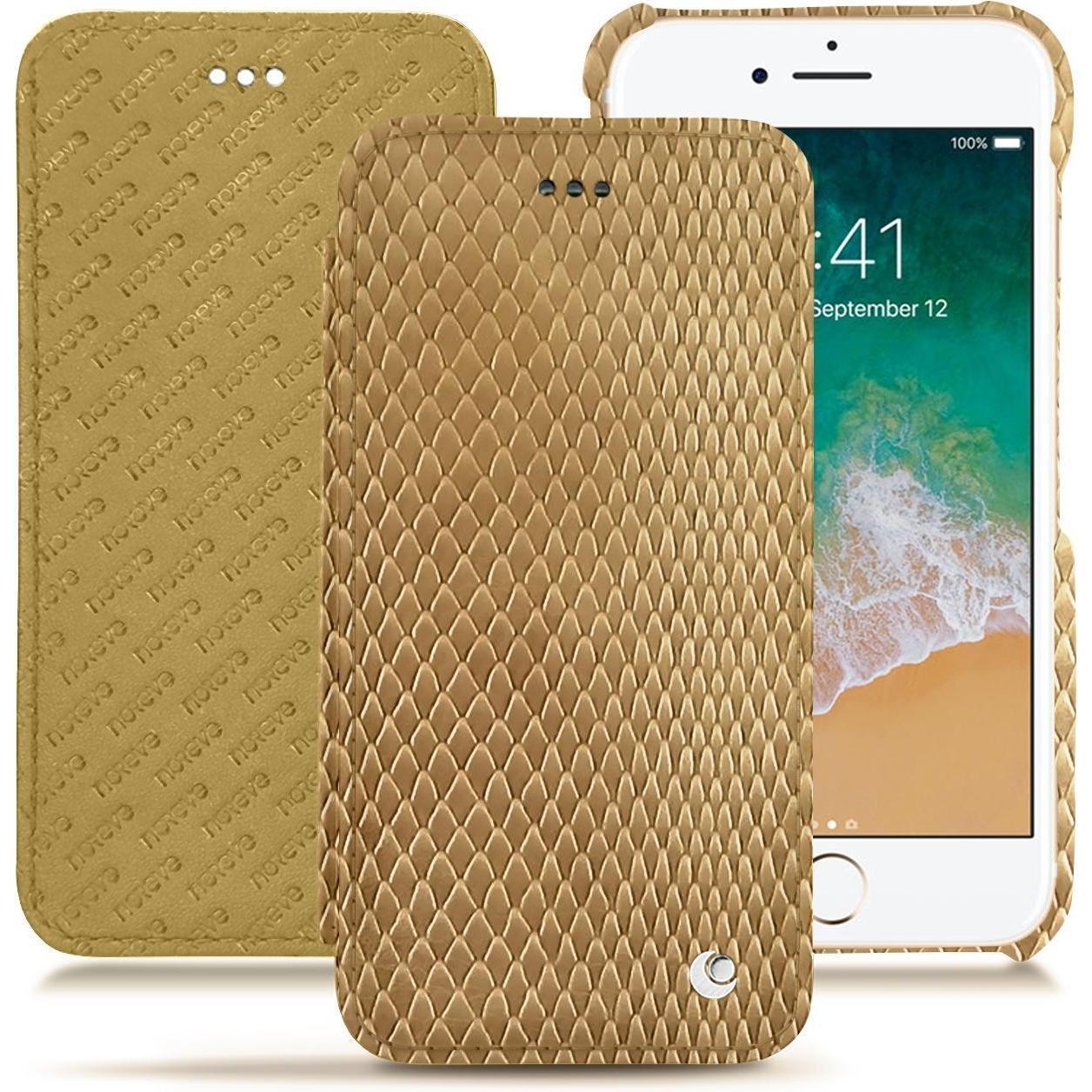 Noreve Lederschutzhülle horizontal (Apple iPhone 7), Smartphone Hülle, Beige