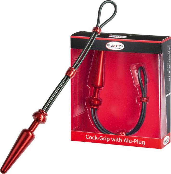 Produktbild Malesation Cock-Grip mit Alu-Plug mittel, rot