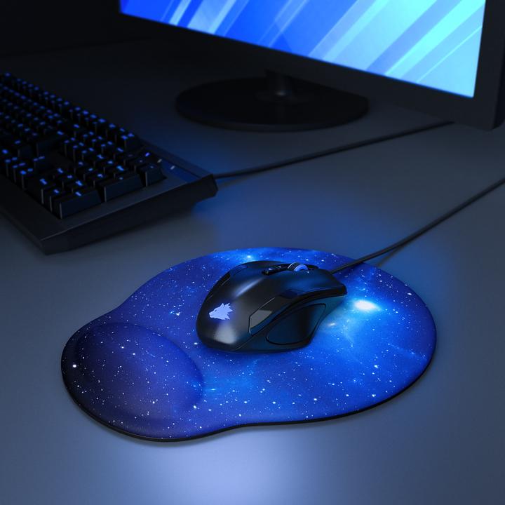 Produktbild CSL Mauspad, Ergonomisches Schaumstoff Office Mausmatte, Entlastung des Handgelenks, Space