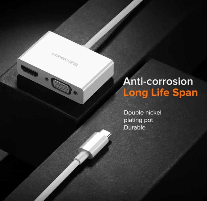 Image du produit Ugreen Adaptateur USB-C vers HDMI + VGA (USB, 3 cm)