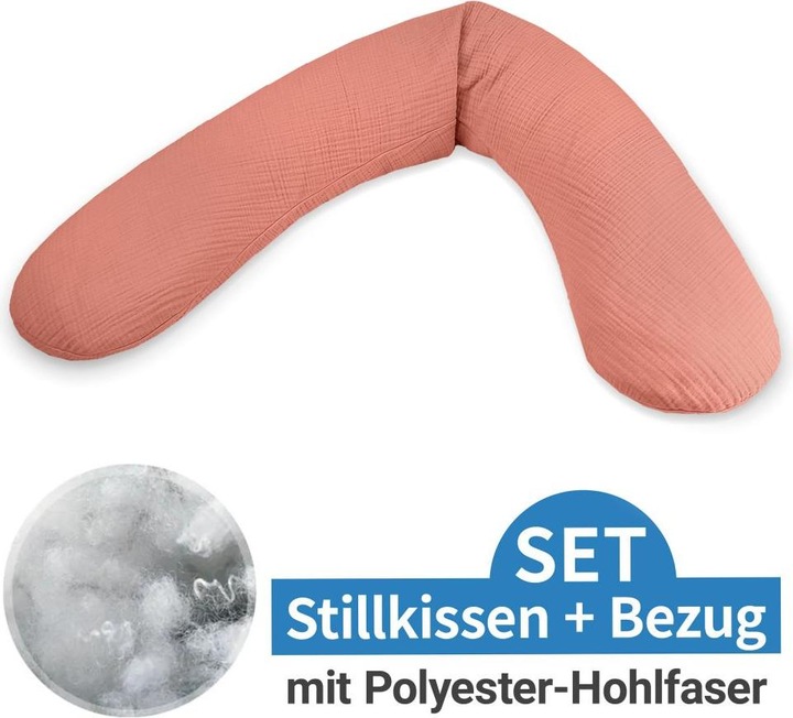 Produktbild Theraline Stillkissen "Das Original" mit Polyester Hohlfaser Füllung inkl. Bezug 190 cm (40 cm)