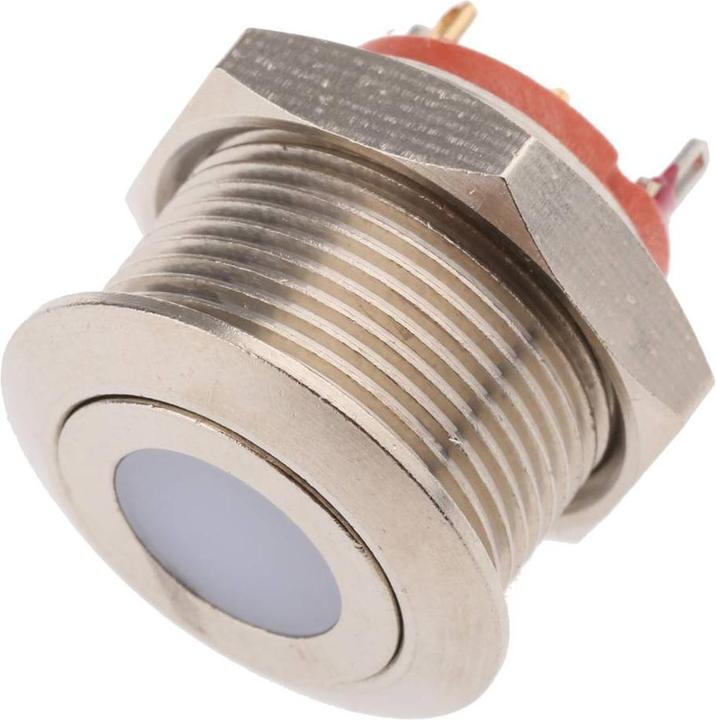 Actual product image APEM PB switch,19mm,Flat Button,illum,Red,sld