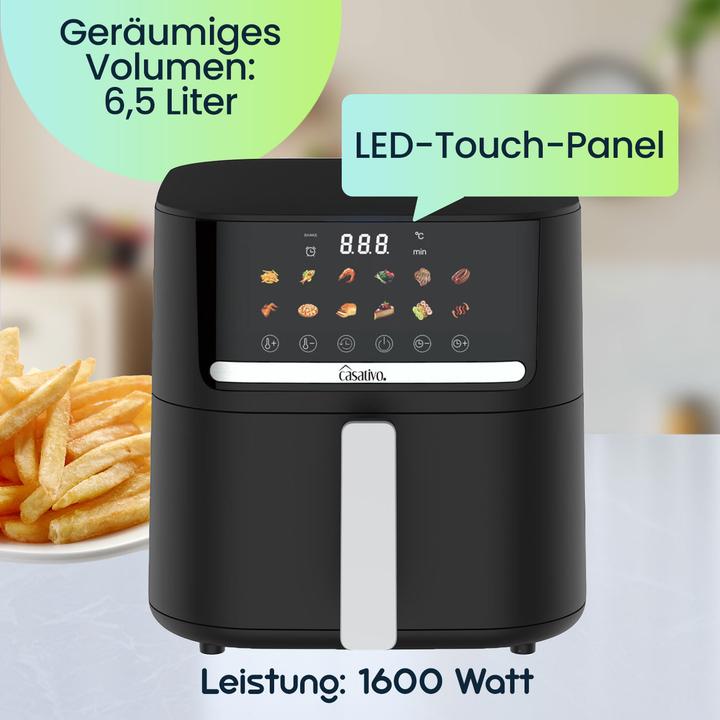 Produktbild Casativo Digitale Heissluftfritteuse, 6.5 L, 1600 Watt