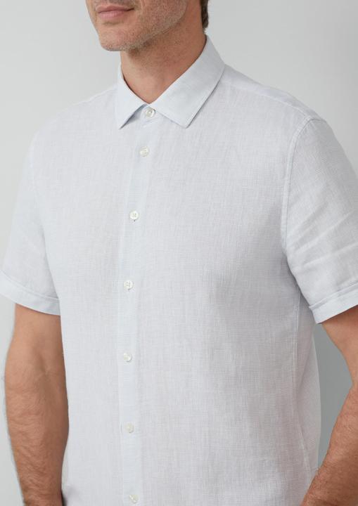 Immagine prodotto S.Oliver Hemd Tailored Fit: Strukturiertes Kurzarmhemd aus Leinemix (40)