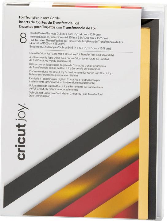 Cricut Blanco kaart Joy 11.4 x 15.9 cm Overdracht, Zwart/Wit (8 Pcs.)