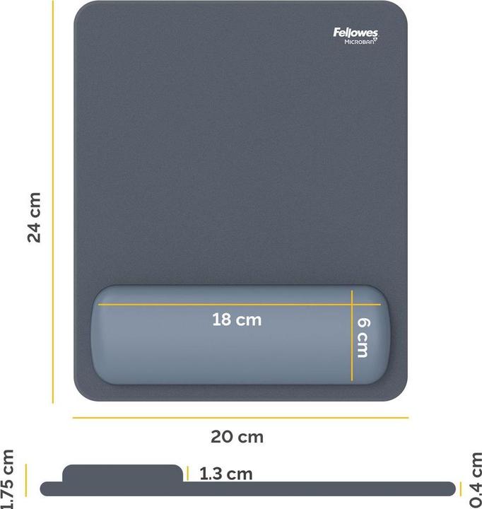 Actual product image Fellowes Breyta Mauspad marine- blau mit Handgelenkauflage
