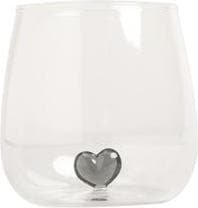 Image du produit Eulenschnitt Trinkglas Herzfigur schwarz (0.42 l)